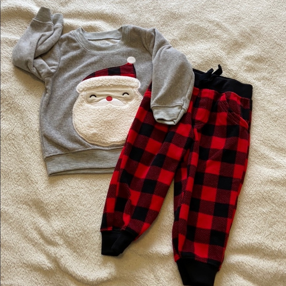 SALE 3/$12 Carter’s Fleece Santa Pajama Set